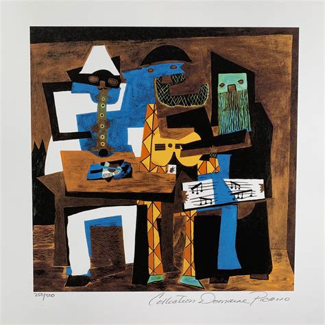 Pablo Picasso THREE MUSICIANS Estate Signed Limited Edition Giclee 13 ...