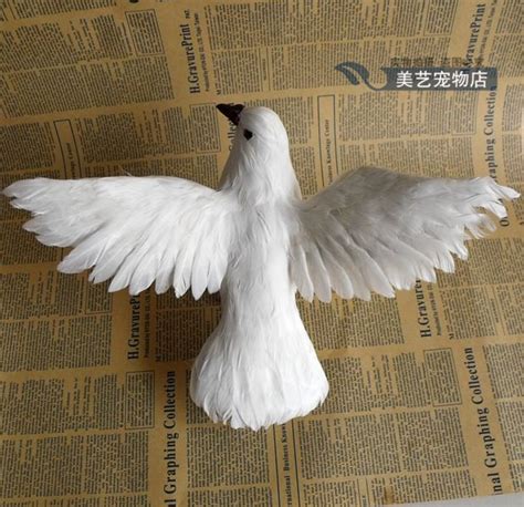 仿真鸽子摆件白鸽道具飞翔鸽婚庆装饰动物模型鸟类标本和平鸽模型-阿里巴巴