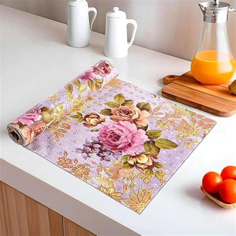 Buy Kuber Industries 5 Mtr - Kitchen Shelf Liner | Anti-Slip Fridge Mat ...