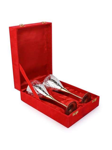 Luxury Brass Wine Goblets - Set of 2 | Explore Now