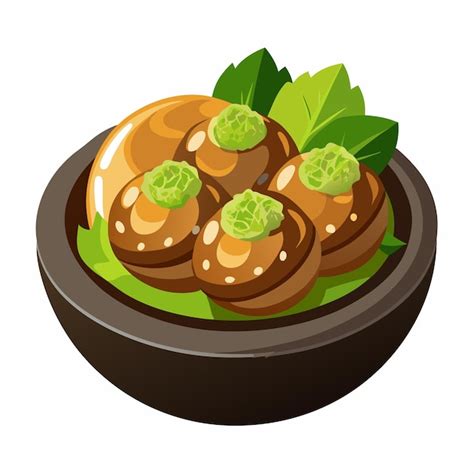 Meatball bakso seblak indonesian food vector illustration isolated on a ...