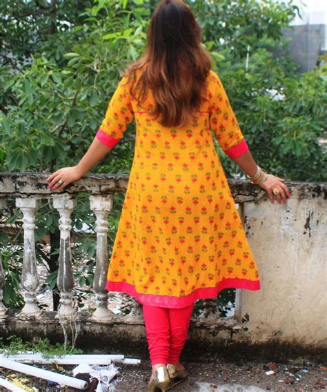 Mustard Rangoli A Line Kurti with Leggings – anokherang