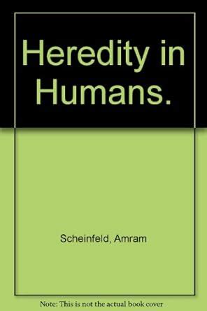 Heredity in Humans. : Scheinfeld, Amram: Amazon.in: Books