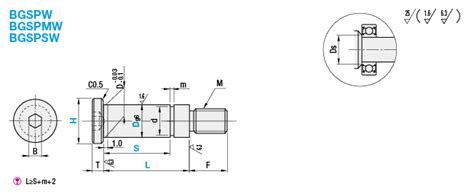 Bearing Shaft Screws - with Retaining Ring Groove, Stepped | MISUMI ...