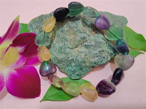 Multi Fluorite Heart Shape Bracelet – Moonstone Magic