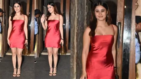 Raveena Tandon's Daughter Rasha Thadani Turns Heads In Little Red Dress ...