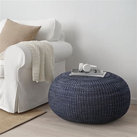 SANDARED pouffe, dark blue, 71 cm (28") - IKEA