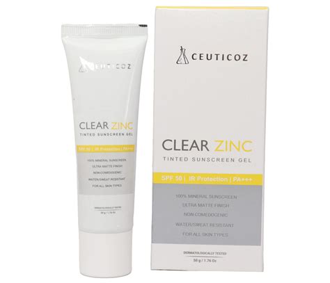 CEUTICOZ Clear Zinc Tinted Sunscreen Gel – DelMeds.com