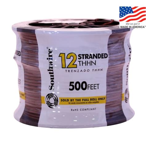 Southwire Southwire 500-Feet 12 -AWG Red Stranded Copper THHN wire ( By ...