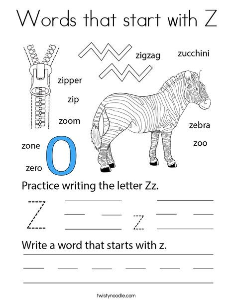 Words That Start With Z