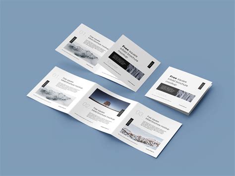 8 Free Square Tri-Fold Brochure Mockup PSD Files - Good Mockups