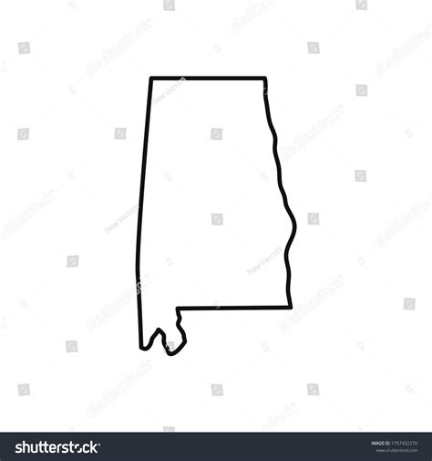 2,575 Alabama state outline Images, Stock Photos & Vectors | Shutterstock