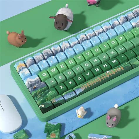 Snow Mountain Ranch Smooth Premium MDA PBT Keycaps – CuriosityCaps