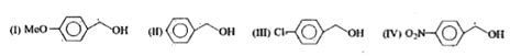 The correct decreasing order of the reaction rates of the following ...
