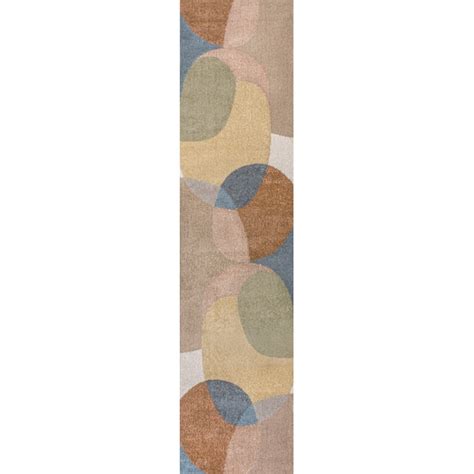 JONATHAN Y WASHABLE Pebble Geometric 2 X 8 (ft) Indoor Abstract Coastal ...