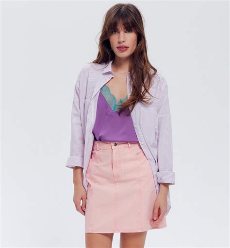 Denim skirt - Pink