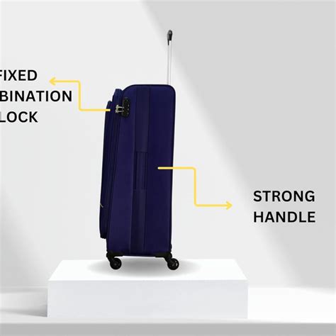 Aristocrat Fort Set of 3 Trolley Bags soft Luggage Blue - Luggage ...