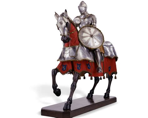 Steel and copper with gilding, leather, and textile, 6 feet 4 inches x ...