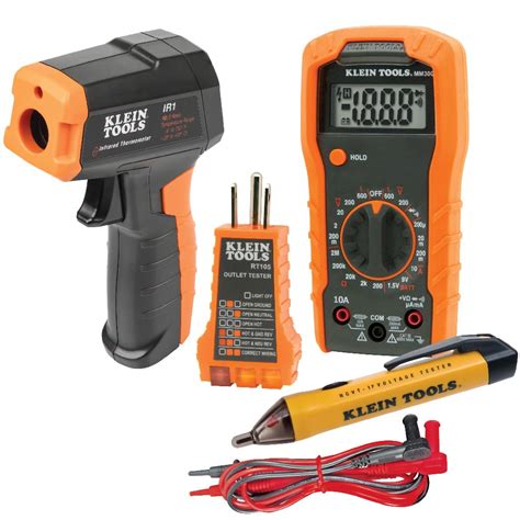 Klein Tools 80067 Electrical Test Kit with IR Digital Thermometer ...