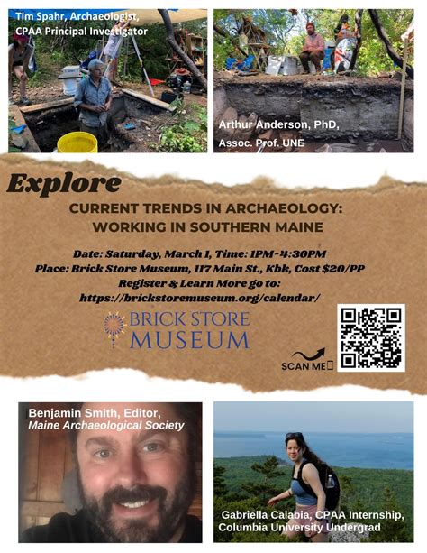 CPAA Winter Forum: Current Trends in Archaeology, 117 Main St ...