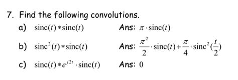 Image result for Sinc Convolution Example