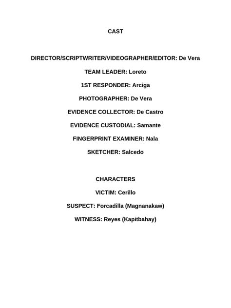 Crime Scene Script 的图像结果