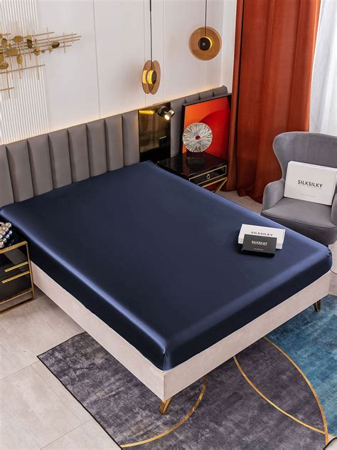 Silksilky 19Momme Silk Fitted Sheets Seamless King Real Silk Sheets ...