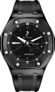 Sylvi RIG-101-WT-MAX - Luxury Leather Analog Digital Watch For Men RIG ...