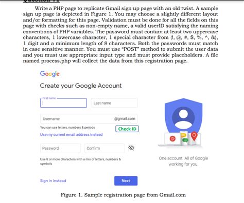 Image result for Gmail Sign Up Form HTML Code