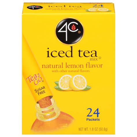4C Totally Light Natural Lemon Iced Tea Mix, 24ct - Walmart.com