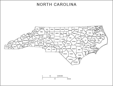 Buy Map - Labeled County Map of North Carolina Vivid Imagery Laminated ...