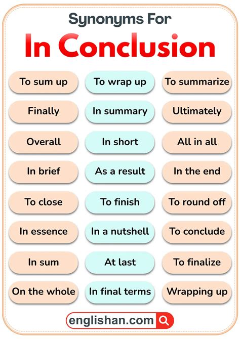 Alternatives To In Conclusion