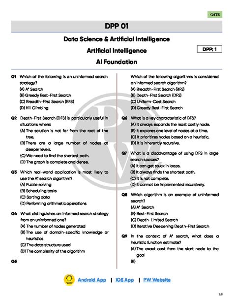 1. AI Foundations DPP 01 - DPP 01 Q 1 Which of the following is an ...