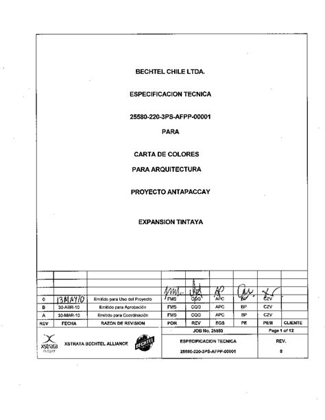 Tabla de colores para arquitectura - 25580-220-3PS-AFPP-00001 ...