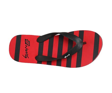 Buy NerG Striped Red and Black Flip Flops for Men at Amazon.in