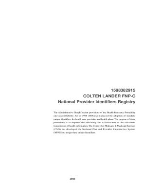 Fillable Online 1588382915 COLTEN LANDER FNP-C. 1588382915 COLTEN ...