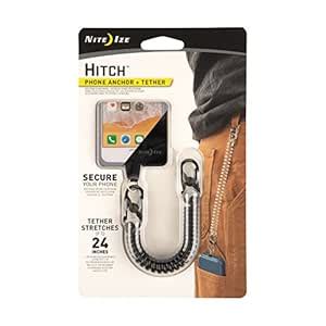NITEIZE HPAT-01-R7 Hitch & Coil Cord, Carabiner, Black, Smartphone ...