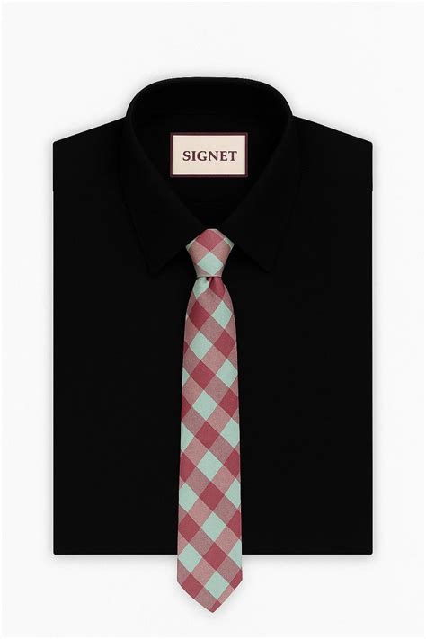 Men Woven Dual Tone Check Tie - Signet Scarves
