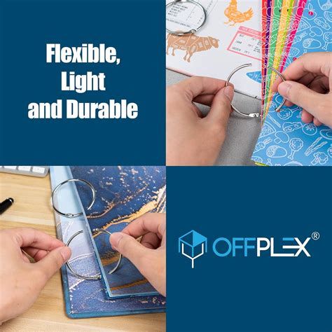 Buy OFFPLEX Loose Leaf Binder Rings 2 Inch (20 Pack) – Premium Nickel ...