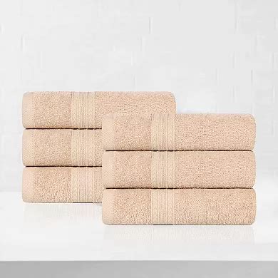 SUPERIOR Cotton 6-Piece Solid Hand Towel Set