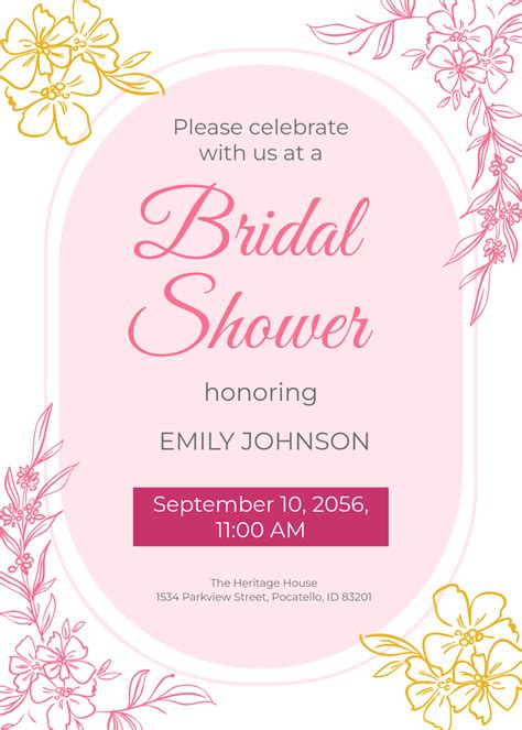 Free Bridal Shower Templates to Edit Online