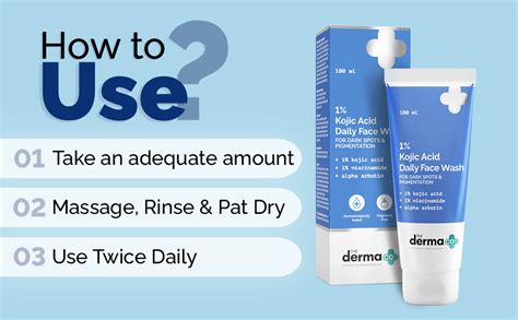 The Derma Co 1% Kojic Acid Face Wash|With Niacinamide & Alpha Arbutin ...