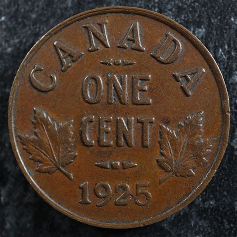 1 cent 1925 Canada one small penny King George V c ¢ VF-20 – Jetons Canada