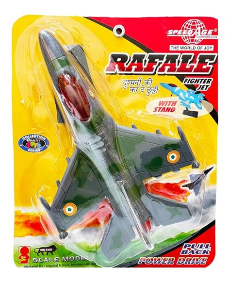 Pullback Jet Toy for Ages 4-9, Plastic Rafale Fighter Model Airplane ...