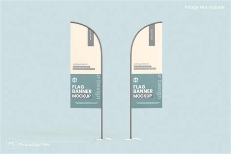 Stand flag banner mockup | Premium PSD