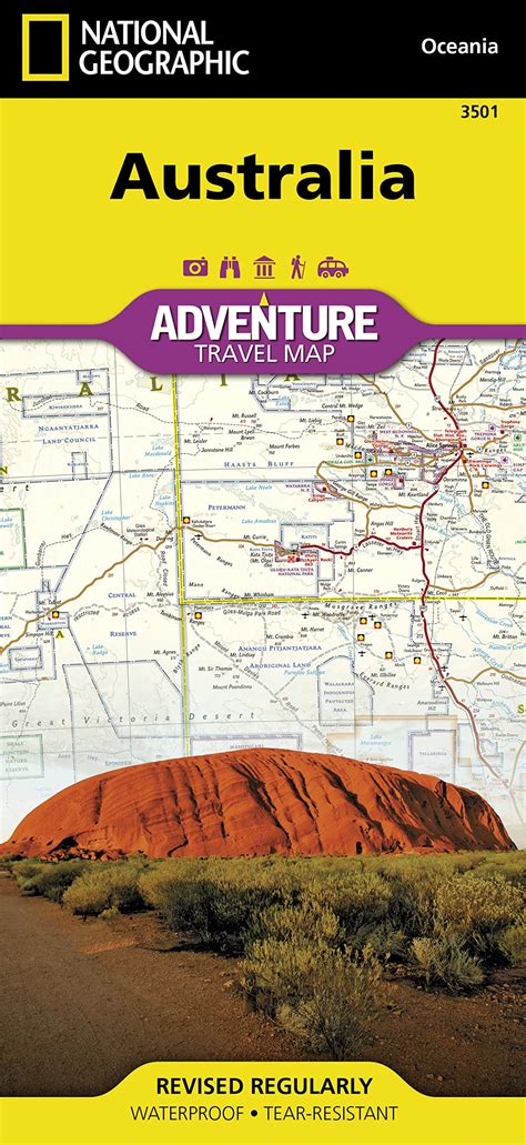 Geographic Map Ayers Rock Australia