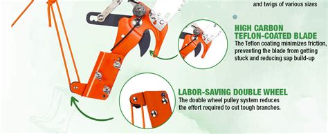 Sharpex Heavy Duty Tree Pole Pruner/Long Cutter | 14Inch Sharp Alloy ...