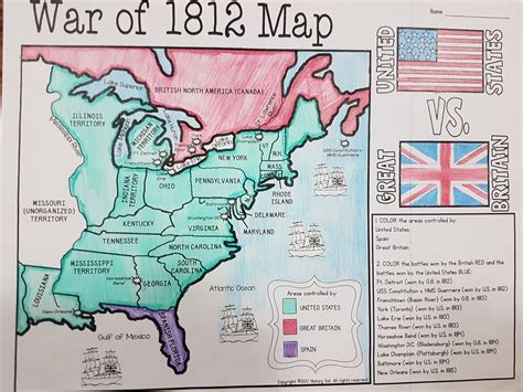 War of 1812 map – Reja Eden