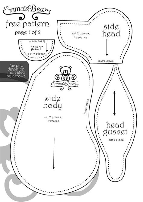 Image result for Memory Teddy Bear Patterns Free