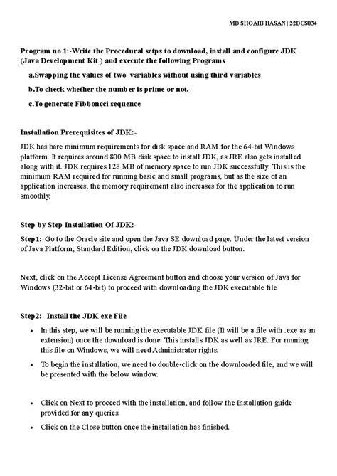 JAVA1s - cdcdscdscdscdcdsc - Program no 1:-Write the Procedural setps ...